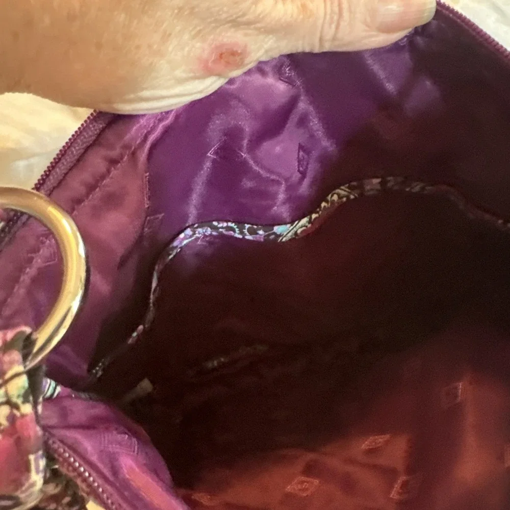 Vera Bradley Villager Tote Shoulder Purse Crossbody Lilac Medallion EUC
